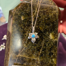 Load image into Gallery viewer, Hand made Silver Leaf Turquoise Pendant  Necklace