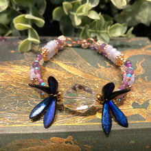 Load image into Gallery viewer, Dragonfly dreams crystal bracelet