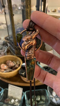 Load image into Gallery viewer, Dragon Totem with Labradorite and Green Tourmaline Relic Necklace