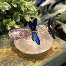 Load image into Gallery viewer, Dragonfly dreams crystal bracelet