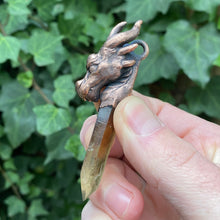 Load image into Gallery viewer, Dragon Totem pendant with Smoky Citrine Crystal