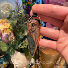Load image into Gallery viewer, Barn Owl Totem Pendant with Labradorite