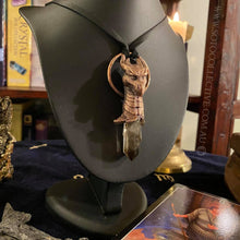Load image into Gallery viewer, Dragon Totem on Smoky Quartz Cluster Relic Necklace