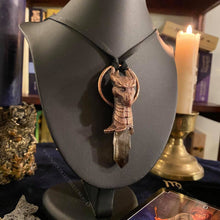 Load image into Gallery viewer, Dragon Totem on Smoky Quartz Cluster Relic Necklace