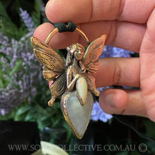 Load image into Gallery viewer, Faerie Relic pendant with Opal and Rainbow Moonstone