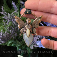 Load image into Gallery viewer, Faerie Relic pendant with Opal and Rainbow Moonstone