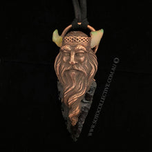 Load image into Gallery viewer, 'King of Fire Element' Totem Pendant with Opals and Black Obsidian Arrowhead