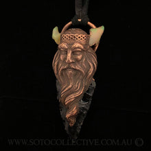 Load image into Gallery viewer, 'King of Fire Element' Totem Pendant with Opals and Black Obsidian Arrowhead