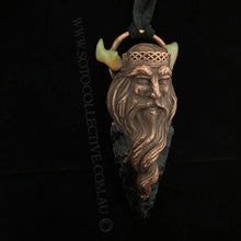 Load image into Gallery viewer, 'King of Fire Element' Totem Pendant with Opals and Black Obsidian Arrowhead