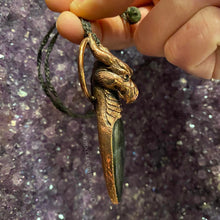 Load image into Gallery viewer, Dragon Totem and Labradorite Relic Necklace