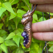 Load image into Gallery viewer, Dragon Totem and Amethyst Relic Necklace