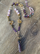 Load image into Gallery viewer, Amethyst point Mala necklace