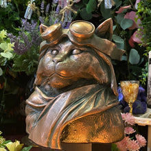 Load image into Gallery viewer, Aviator Cat sculpture in Coldcast Bronze