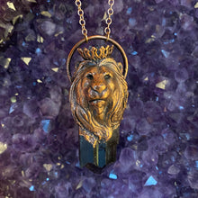 Load image into Gallery viewer, Crowned Lion Totem Smoky Quartz crystal pendant