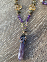 Load image into Gallery viewer, Amethyst point Mala necklace