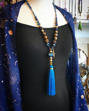 Load image into Gallery viewer, Aura Tiger Eye and Aura Agate Geode Mala necklace