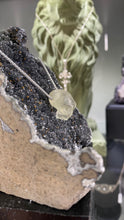 Load image into Gallery viewer, Alien Head Carved gem pendant on Sterling silver chain