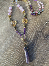 Load image into Gallery viewer, Amethyst point Mala necklace