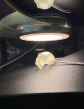 Load image into Gallery viewer, Alien Head Carved gem pendant on Sterling silver chain
