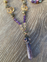 Load image into Gallery viewer, Amethyst point Mala necklace