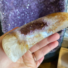 Load image into Gallery viewer, Carved Amethyst crescent moon