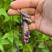 Load image into Gallery viewer, Dragon Totem and Amethyst Relic Necklace