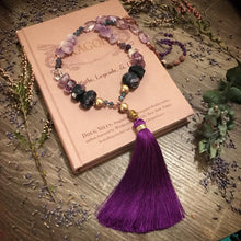 Load image into Gallery viewer, Charoite and Amethyst Mala necklace