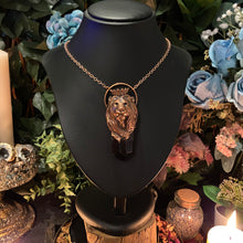 Load image into Gallery viewer, Crowned Lion Totem Smoky Quartz crystal pendant