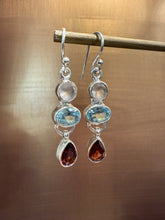 Load image into Gallery viewer, Multi stone drop earrings
