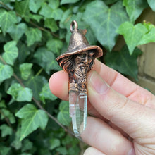 Load image into Gallery viewer, Wizard Copper Pendant with Lemurian Clear Quartz point