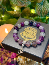 Load image into Gallery viewer, Rainbow Fluorite crystal bead bracelet