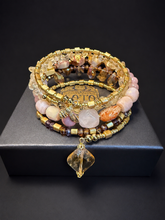 Load image into Gallery viewer, La Bohème Crystal wraparound bracelet