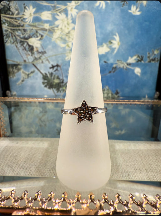 Star Marcasite silver ring