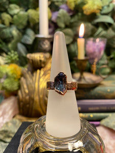 Tanzan Aura Quartz & Copper ring