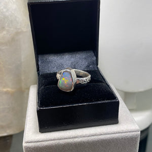 Sterling Silver Australian Opal ring