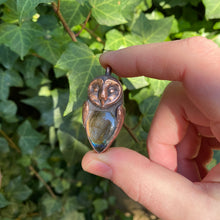 Load image into Gallery viewer, Owl Relic Pendant with Labradorite cabachon