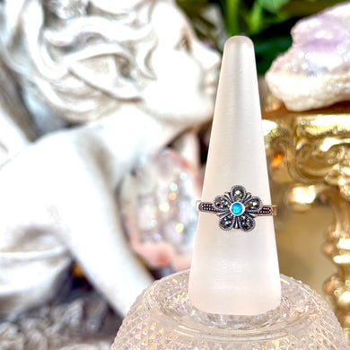 Flower Marcasite ring