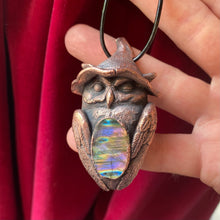 Load image into Gallery viewer, Owl Wizard Relic Pendant with Labradorite