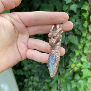 Dragon Totem pendant with Green Tourmaline