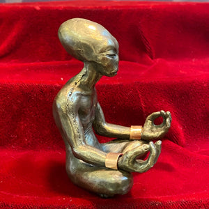 Meditating Pleiadian Coldcast Bronze