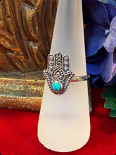 Load image into Gallery viewer, Hamsa &amp; Turquoise ring