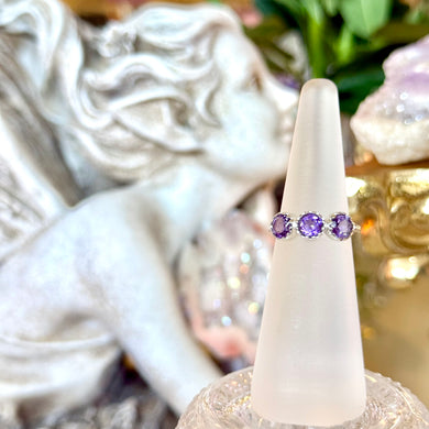 Faceted Amethyst Ring