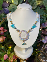 Load image into Gallery viewer, Free by the Sea - Mermaid Sand dollar and crystal necklace