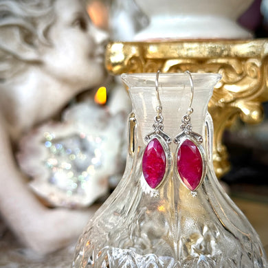 Indian Ruby crystal earrings