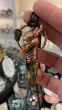 Load image into Gallery viewer, Dragon Totem with Labradorite and Green Tourmaline Relic Necklace