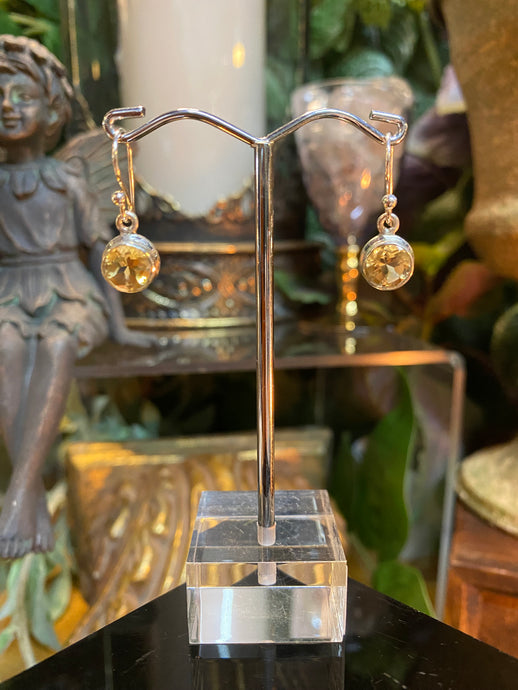 Citrine faceted earrings