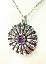 Load image into Gallery viewer, Aaron Hofman Original - Hand forged Daisy/ Zircon pendant
