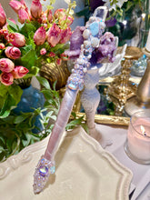 Load image into Gallery viewer, “Tide Caller” - Crystal and Pearl encrusted wand