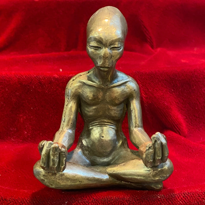 Meditating Pleiadian Coldcast Bronze