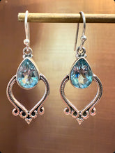 Load image into Gallery viewer, Blue Topaz crystal earrings